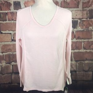 Green Tea Women's Thermal Mineral Wash Waffle Top